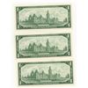 Image 2 : LOT OF 3 ONE DOLLAR BILLS (CENTENNIAL) *CANADA* (1867-1967)