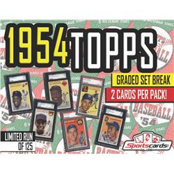 1954 Topps BASEBALL COMPLETE SET BREAK! - Mystery Box - (2) SGC or PSA GRADED Cards Per Pack!