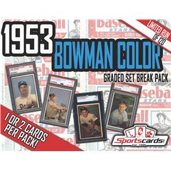 1953 BOWMAN COLOR BASEBALL COMPLETE SET BREAK! - Mystery Box - (1 or 2) GRADED Cards Per Pack!