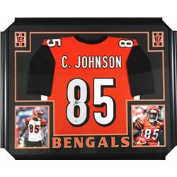 Chad Johnson Signed Cincinatti Bengals 35x43 Custom Framed Jersey (Beckett COA)
