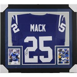 Marlon Mack Signed Indianapolis Colts 31x35 Custom Framed Jersey (JSA COA)