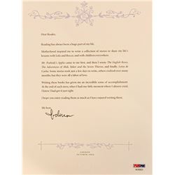 Madonna Signed Letter with Limited Edition 5 Series Children's Bookset (PSA LOA)