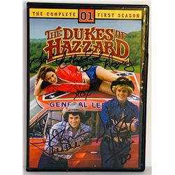 John Schneider, Tom Wopat  Catherine Bach Signed "The Dukes of Hazard" DVD Cover (JSA COA)