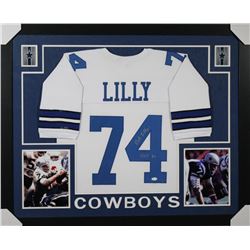 Bob Lilly Signed Cowboys 35x43 Custom Framed Jersey Inscribed "HOF 80" (JSA COA)