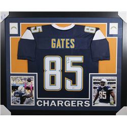 Antonio Gates Signed Los Angeles Chargers 35x43 Custom Framed Jersey (Beckett COA)