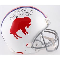 O. J. Simpson Signed Buffalo Bills Full-Size Authentic On-Field Helmet with Multiple Inscriptions (J