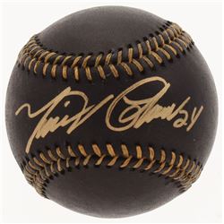 Miguel Cabrera Signed Black Leather OML Baseball (JSA COA)