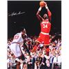 Image 1 : Hakeem Olajuwon Signed Houston Rockets 16x20 Photo (Beckett COA)