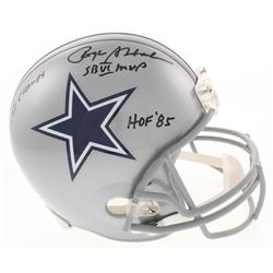 Roger Staubach Signed Dallas Cowboys Full-Size Helmet Inscribed "HOF '85", "SB VI MVP"  "SB VI, XII 