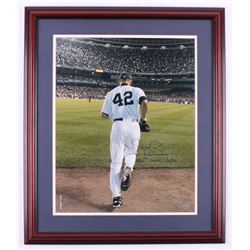 Mariano Rivera Signed New York Yankees 22.5x26.5 Custom Framed Inscribed "Enter Sandman"  " 400th Sa