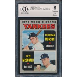 1970 Topps #189 Rookie Stars / Thurman Munson RC / Dave McDonald RC (BCCG 8)