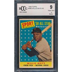 1958 Topps #486 Willie Mays AS (BCCG 9)