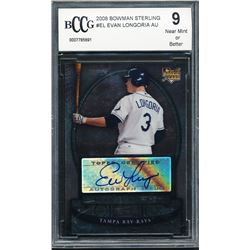 2008 Bowman Sterling #EL Evan Longoria Autograph RC (BCCG 9)