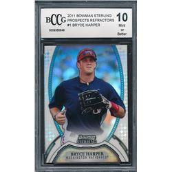 2011 Bowman Sterling Prospects Refractors #1 Bryce Harper (BCCG 10)