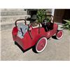 Image 3 : NO RESERVE! ORIGINAL VINTAGE METAL FIRE TRUCK PEDAL CAR