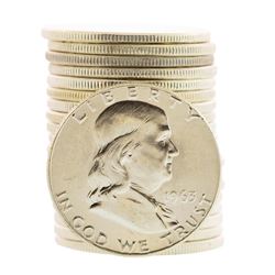 Roll of (20) Brilliant Uncirculated 1963 Franklin Half Dollar Coins