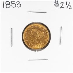 1853 $2 1/2 Liberty Head Quarter Eagle Gold Coin