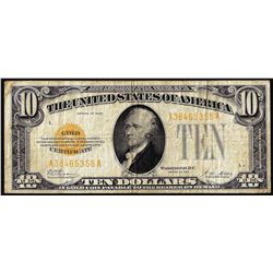 1928 $10 Gold Certificate Note