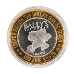 .999 Silver Ballys Las Vegas $10 Casino Limited Edition Gaming Token