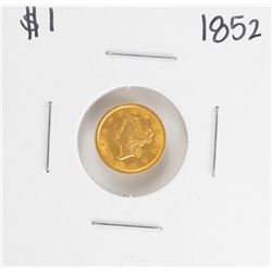 1852 $1 Liberty Head Gold Dollar Coin