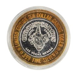 .999 Silver Circus Circus $10 Casino Limited Edition Gaming Token