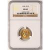Image 1 : 1928 $2 1/2 Indian Head Quarter Eagle Gold Coin NGC MS62