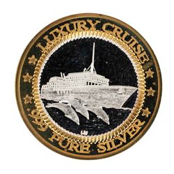 .999 Silver Luxury Cruise Sunken Treasure $10 Casino Limited Edition Gaming Toke
