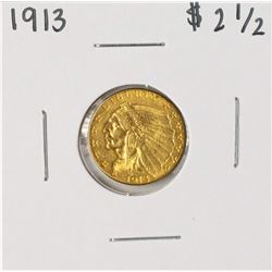 1913 $2 1/2 Indian Head Quarter Eagle Gold Coin