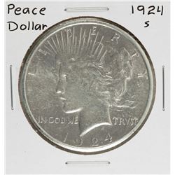 1924-S $1 Peace Silver Dollar Coin