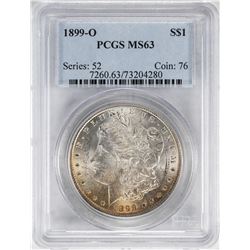 1899-O $1 Morgan Silver Dollar Coin PCGS MS63 Nice Toning