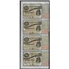 Image 1 : Uncut Sheet of (4) State of Louisiana Baby Bond Obsolete Notes