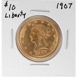 1907 $10 Liberty Head Eagle Gold Coin