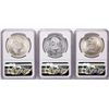 Image 2 : Lot of 1951Mo-1953Mo Mexico 5 Pesos Silver Coins NGC MS63