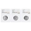 Image 1 : Lot of (3) 1959 Franklin Half Dollar Coins NGC PF66