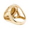 Image 3 : 14KT Yellow Gold 0.45 ctw Diamond Gold Coin Ring