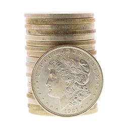 Roll of (20) Brilliant Uncirculated 1921 $1 Morgan Silver Dollar Coins