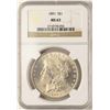 Image 1 : 1891 $1 Morgan Silver Dollar Coin NGC MS63