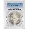 Image 1 : 1881-S $1 Morgan Silver Dollar Coin PCGS MS64