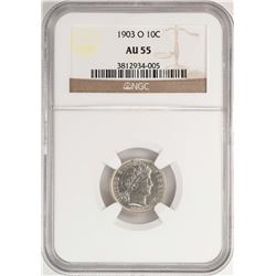 1903-O Barber Dime Coin NGC AU55