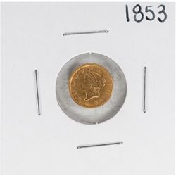 1853 Type 1 $1 Liberty Head Gold Dollar Coin
