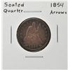 Image 1 : 1854 Arrows Seated Liberty Quarter Coin