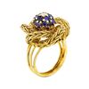 Image 4 : 18KT Yellow Gold 1.00 ctw Sapphire and Diamond Lady's Ring