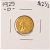 Image 1 : 1925-D $2 1/2 Indian Head Quarter Eagle Gold Coin
