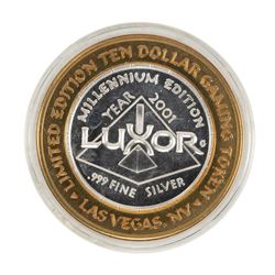 .999 Silver Luxor Las Vegas Nevada $10 Casino Limited Edition Gaming Token