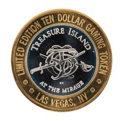 .999 Silver Treasure Island Las Vegas $10 Casino Limited Edition Gaming Token