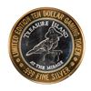 Image 2 : .999 Silver Treasure Island Las Vegas $10 Casino Limited Edition Gaming Token