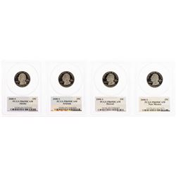 Set of (4) 2008-S Proof State Quarter Coins PCGS PR69DCAM