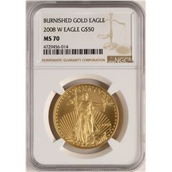 2008-W $50 Burnished American Gold Eagle Coin NGC MS70