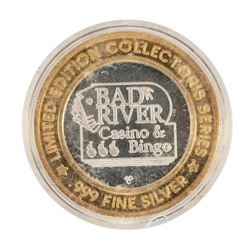 .999 Fine Silver Bad River Casino & Bingo $10 Casino Limited Edition Gaming Toke