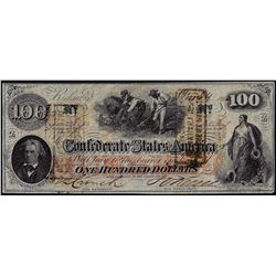 1862 $100 Confederate States of America Note
